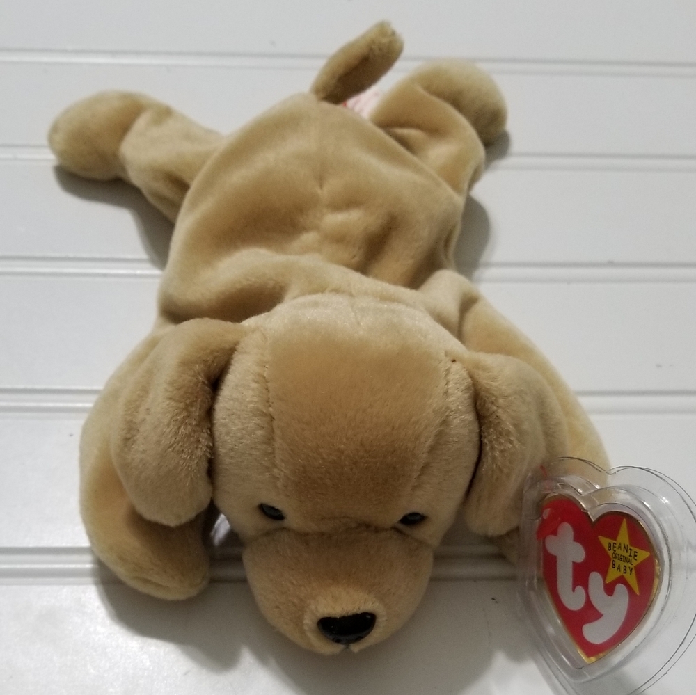 ⭐️ Vintage 1998 TY Beanie Babies FETCH Golden Retriever Puppy Dog NWT
